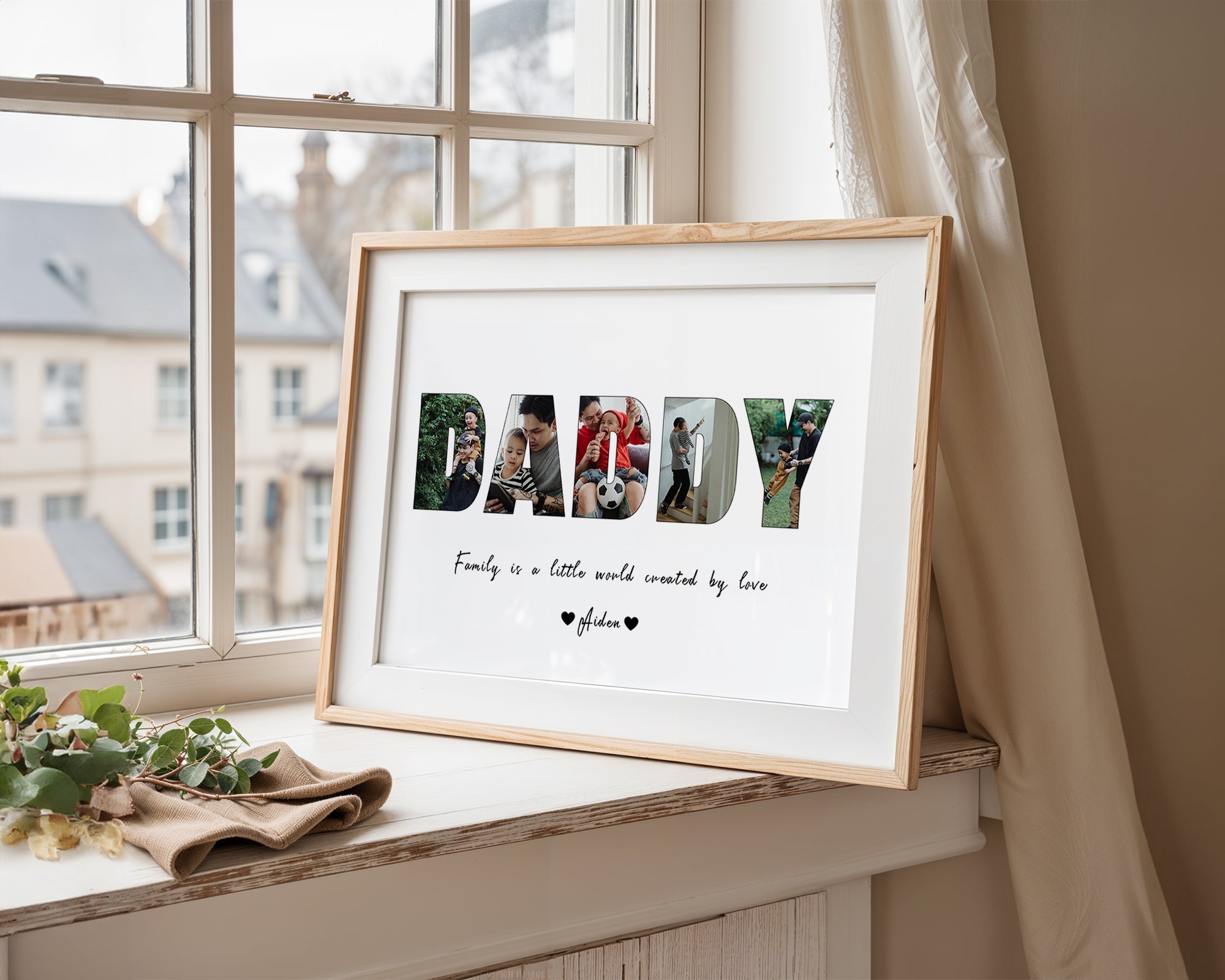 Personalised Daddy Image Collage Print