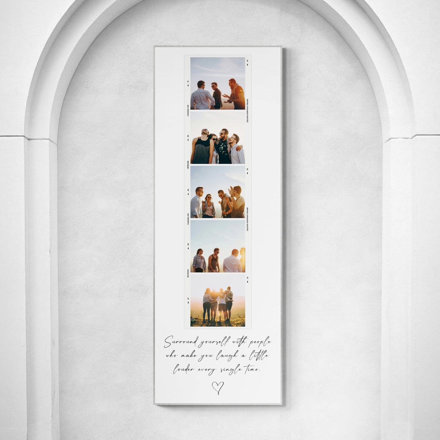 Personalised Photo Booth Strip Portrait Print (210mm x 594mm)