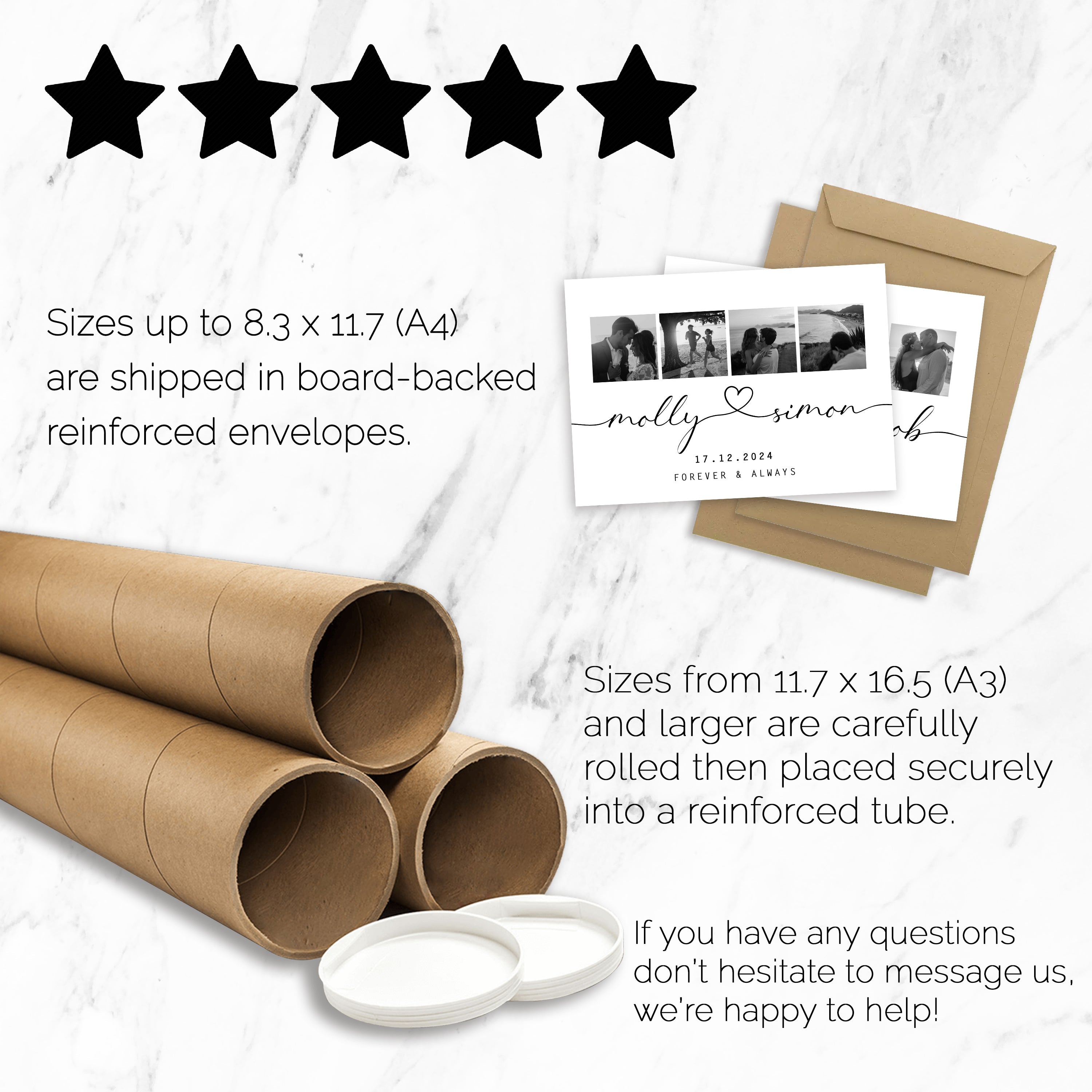 Personalised Photo Collage Heart Linked Names Print