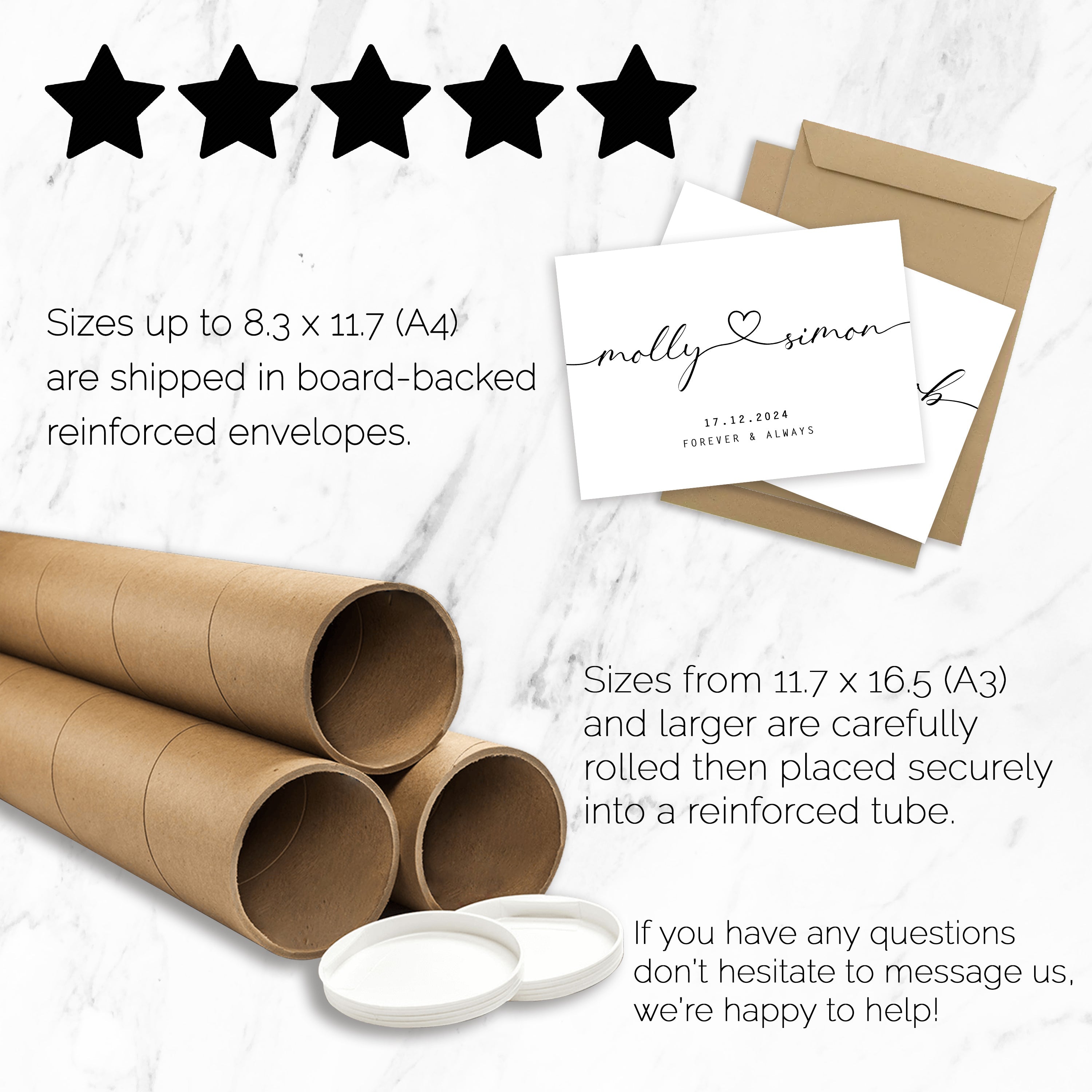 Personalised Heart Linked Names Print