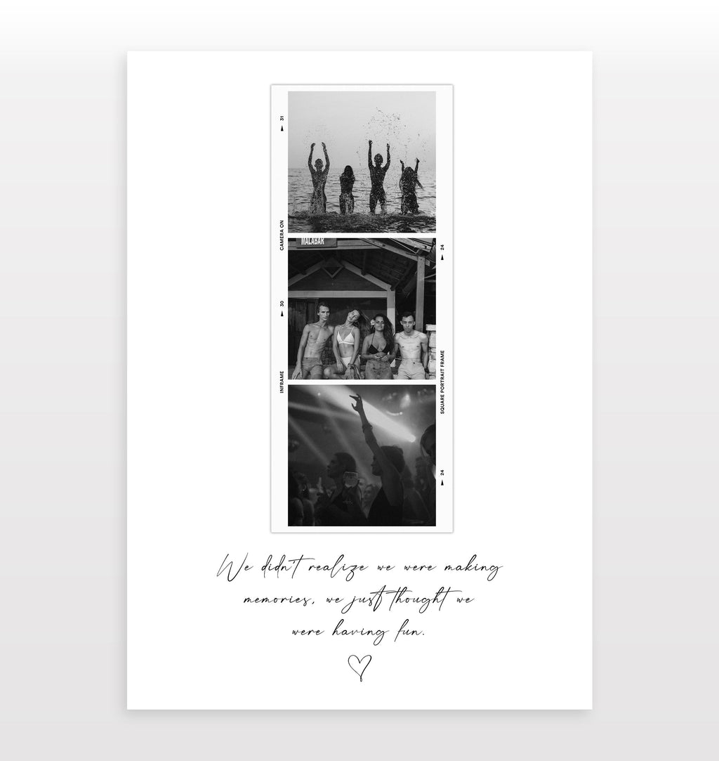 Personalised Photo Booth Strip Print