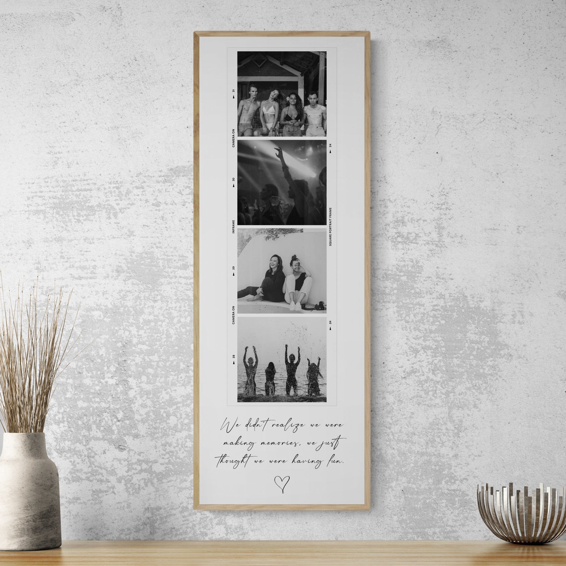 Personalised Photo Booth Strip Portrait Print (210mm x 594mm)