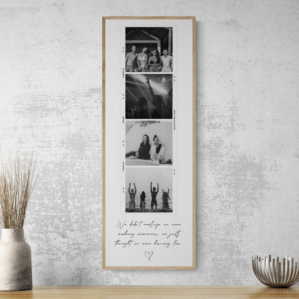 Personalised Photo Booth Strip Portrait Print (210mm x 594mm)