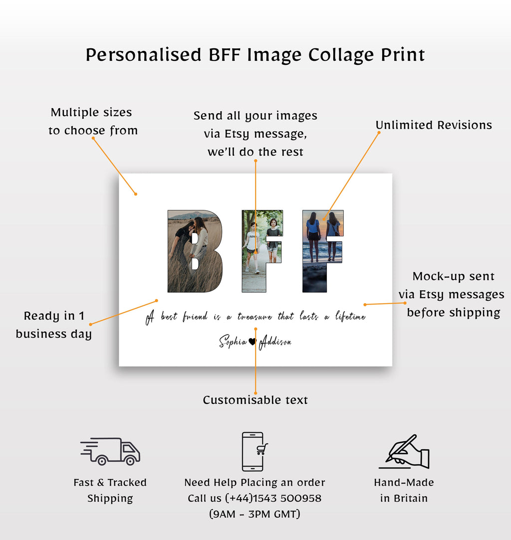 Personalised BFF Image Collage Print
