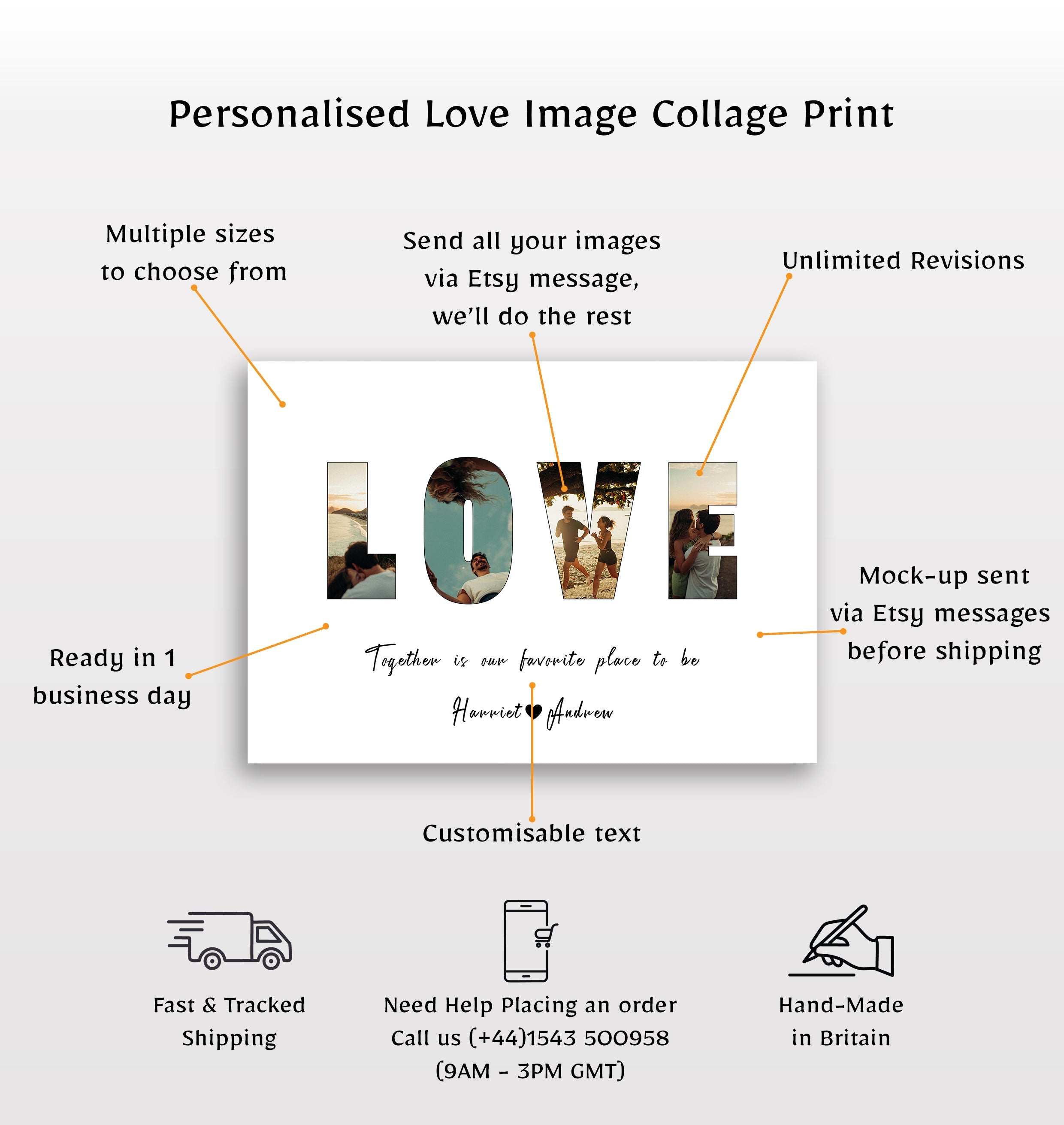 Personalised Love Image Collage Print